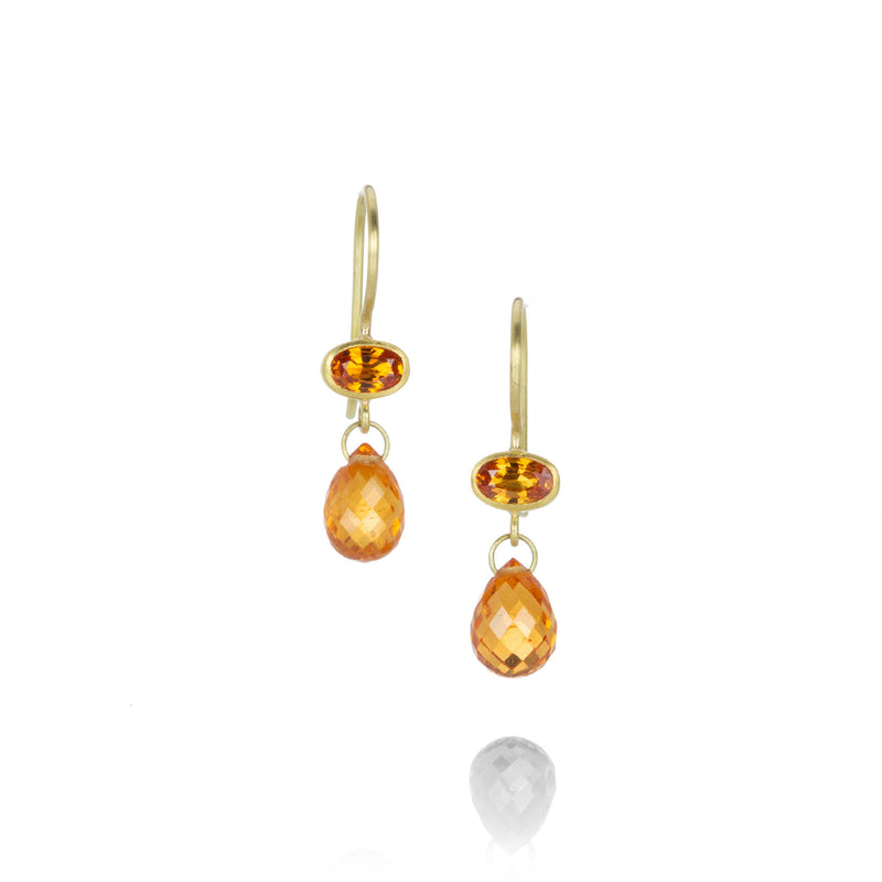 Mallary Marks Sapphire and Garnet Apple & Eve Earrings | Quadrum Gallery