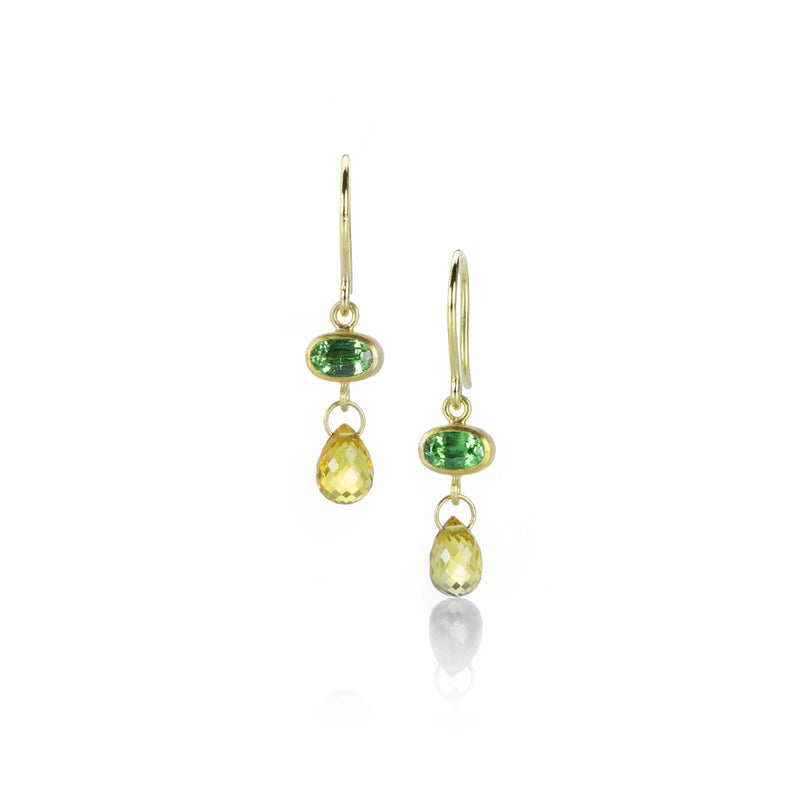 Mallary Marks Tsavorite and Yellow Sapphire Apple & Eve Earrings | Quadrum Gallery