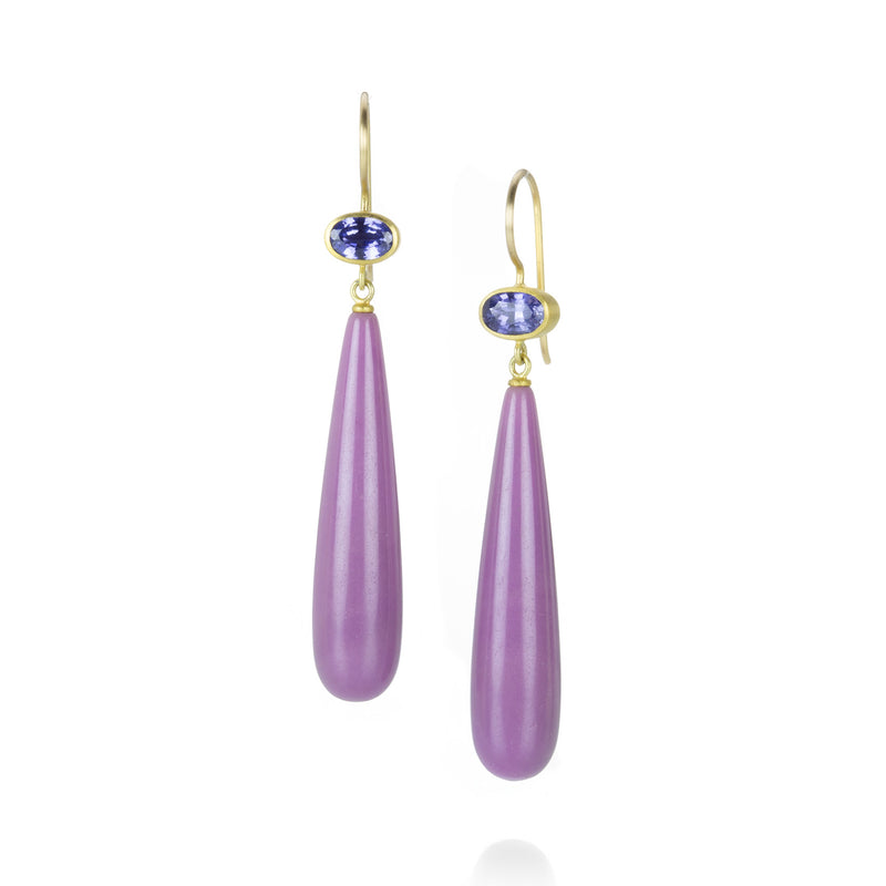 Mallary Marks Purple Sapphire and Phosphosiderite Earrings | Quadrum Gallery