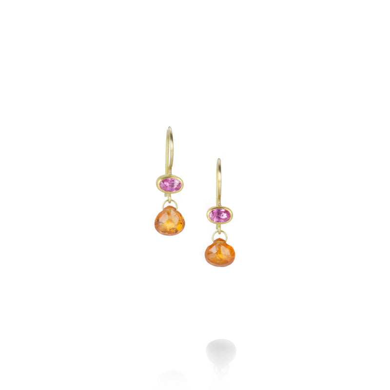 Mallary Marks Pink Sapphire and Spessartite Garnet Earrings | Quadrum Gallery
