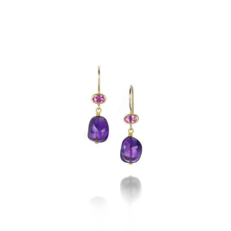 Mallary Marks Pink Sapphire and Amethyst Apple & Eve Earrings | Quadrum Gallery