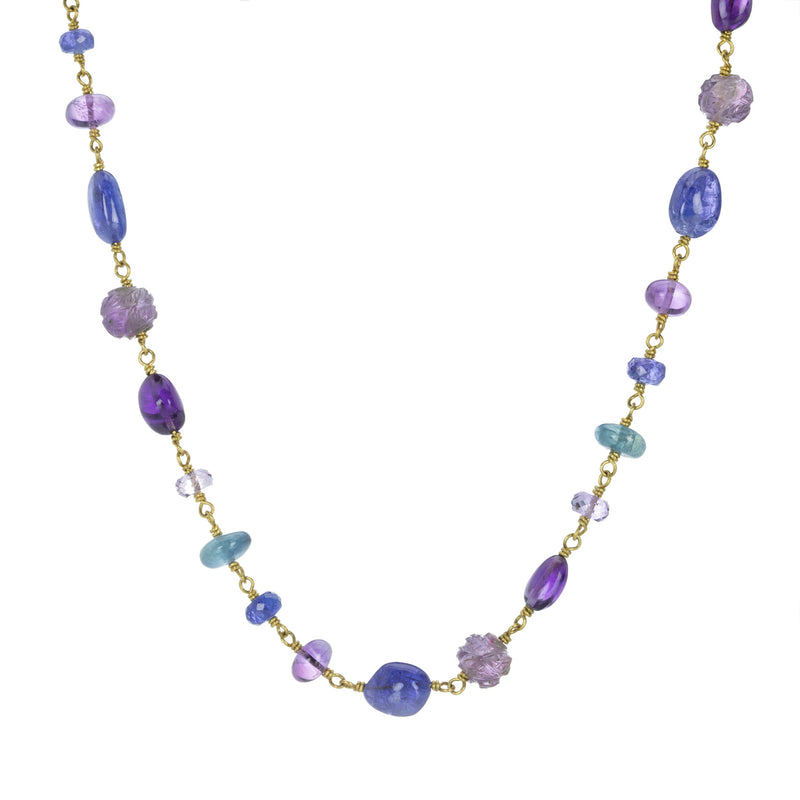 Mallary Marks Blue and Purple Spun Sugar Necklace | Quadrum Gallery