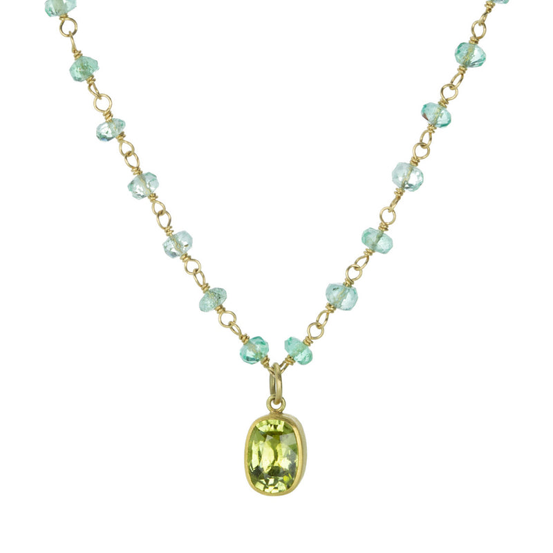 Mallary Marks Emerald and Tourmaline Spun Sugar Necklace | Quadrum Gallery