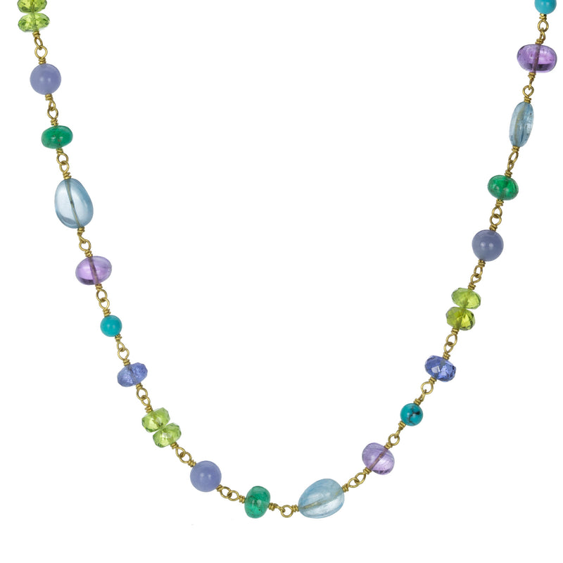 Mallary Marks Blue, Green and Purple Spun Sugar Necklace | Quadrum Gallery