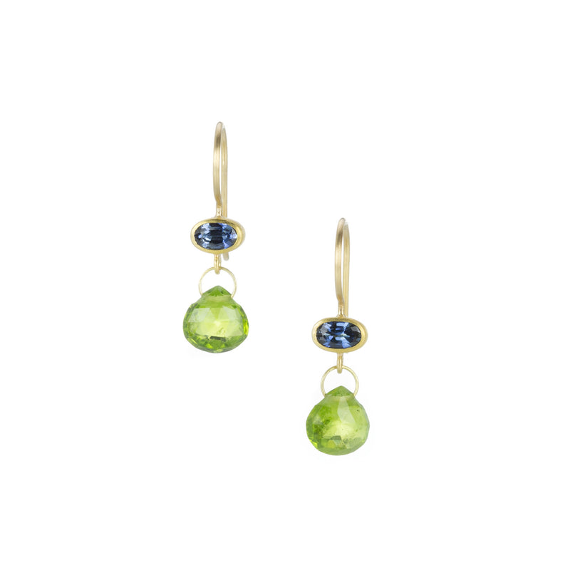 Mallary Marks Blue Sapphire and Idiocrase Apple & Eve Earrings | Quadrum Gallery