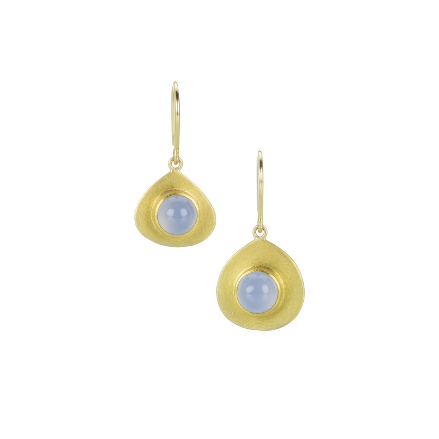 Mallary Marks Asymmetrical Blue Chalcedony Petal Earrings | Quadrum Gallery