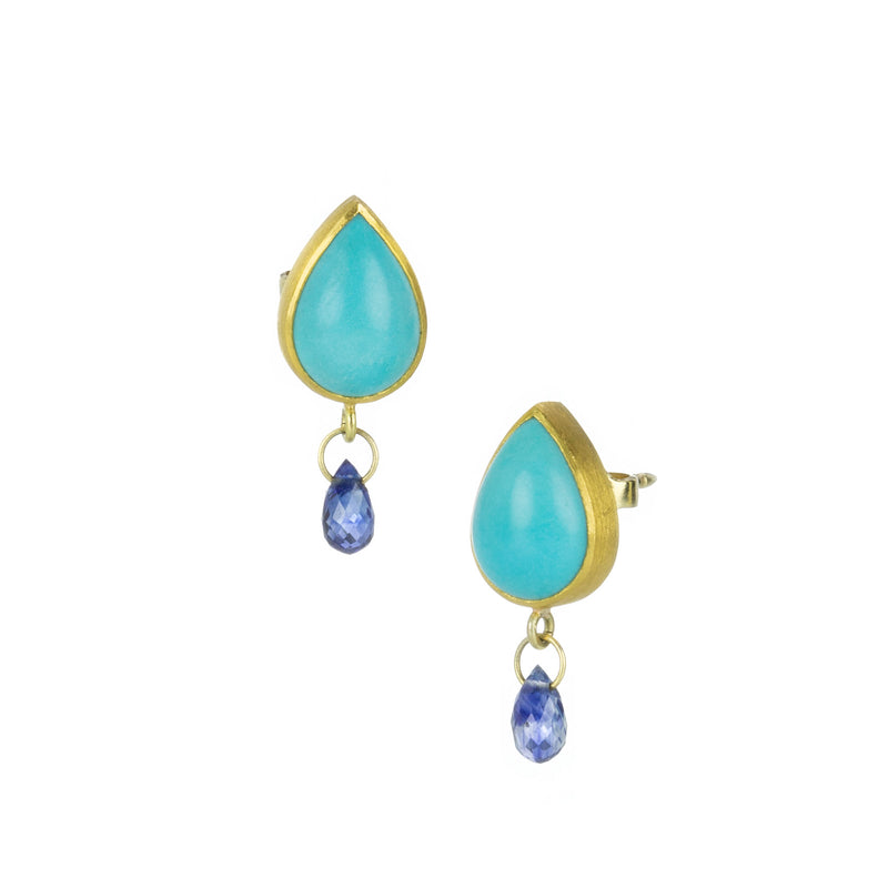 Mallary Marks Turquoise and Sapphire Apple & Eve Earrings | Quadrum Gallery