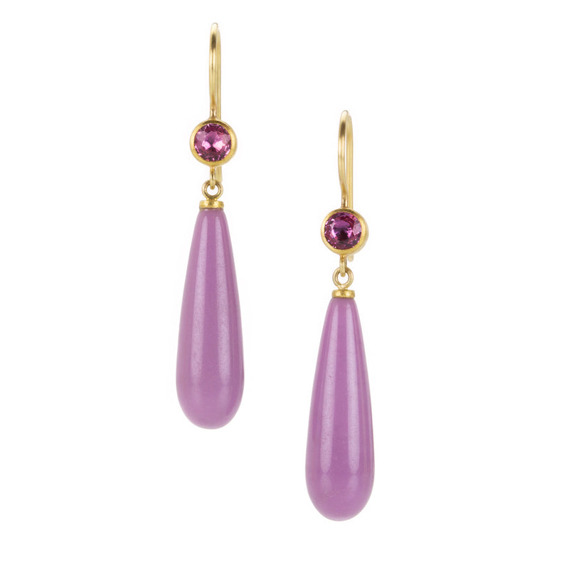 Mallary Marks Pink Sapphire and Phosphosiderite Earrings | Quadrum Gallery