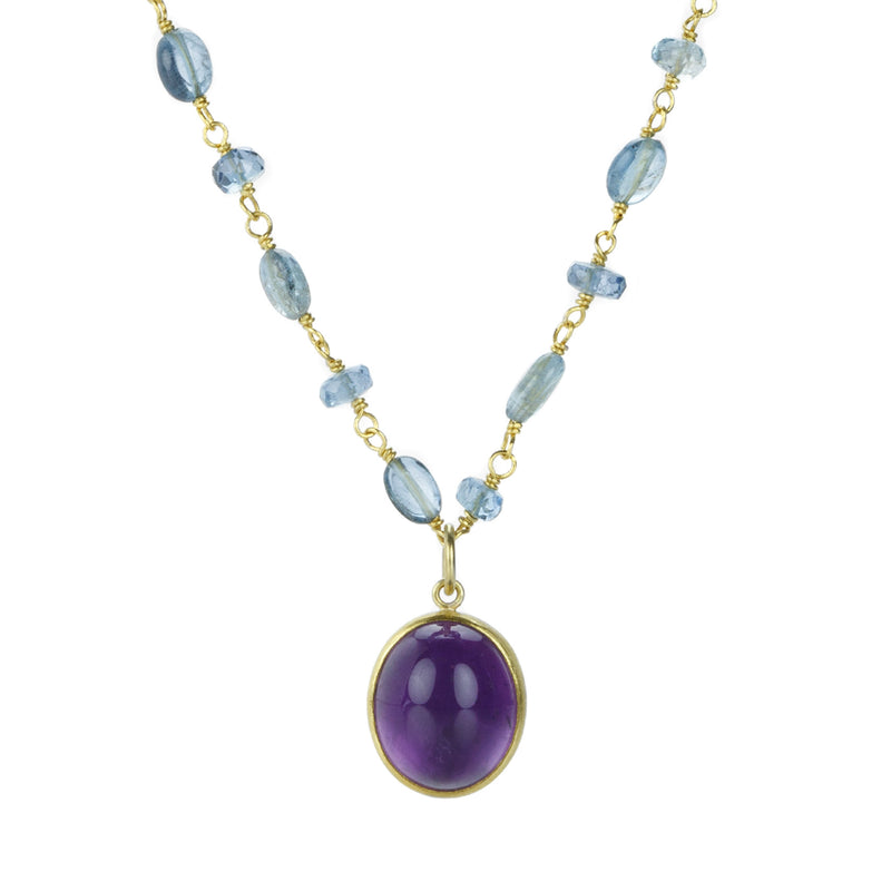 Mallary Marks Aquamarine Necklace with Amethyst Pendant | Quadrum Gallery