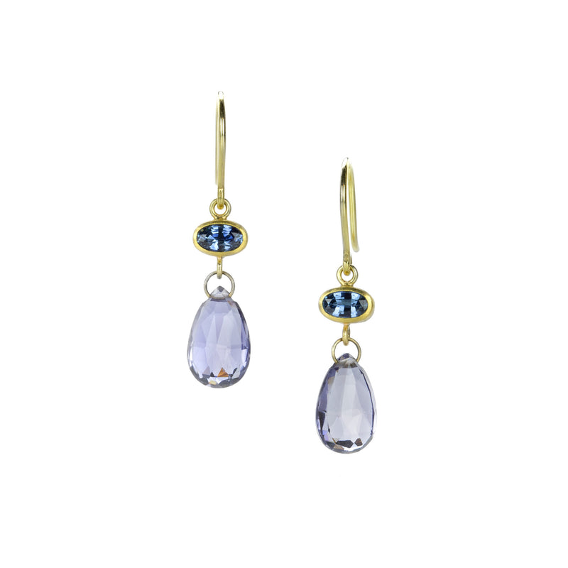 Mallary Marks Oval Blue Sapphire and Iolite Apple & Eve Earrings | Quadrum Gallery