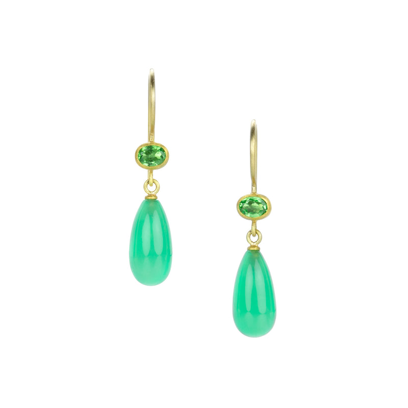 Mallary Marks Tsavorite and Chrysoprase Apple & Eve Earrings | Quadrum Gallery