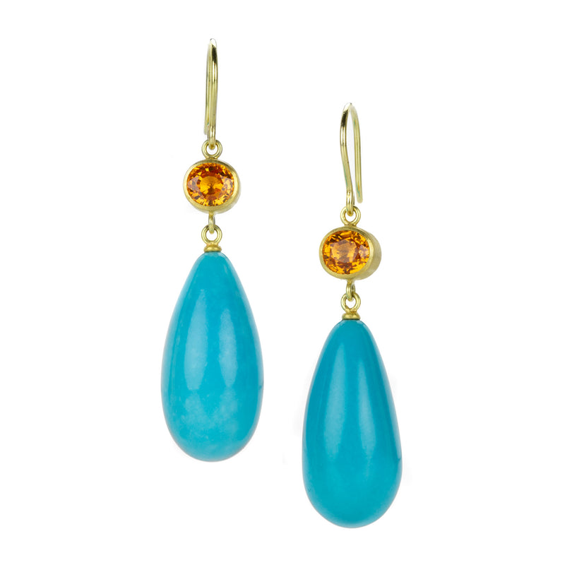 Mallary Marks Sapphire and Turquoise Apple & Eve Earrings | Quadrum Gallery