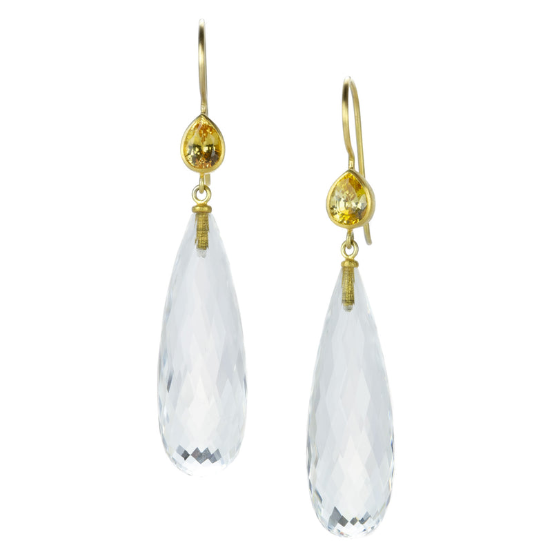 Mallary Marks 18k Sapphire and Quartz Apple & Eve Earrings | Quadrum Gallery