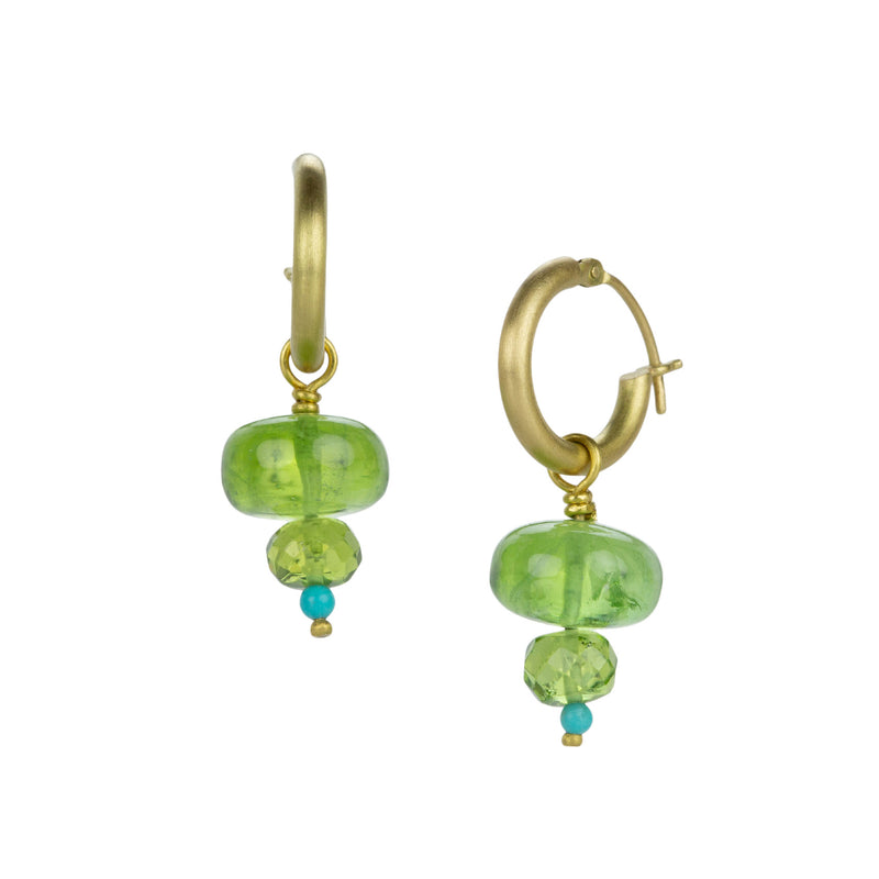 Mallary Marks Peridot and Turquoise Circus Hoops | Quadrum Gallery