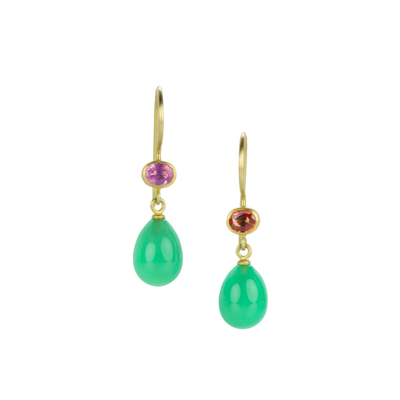 Mallary Marks 18k Sapphire and Chrysoprase Apple & Eve Earrings | Quadrum Gallery