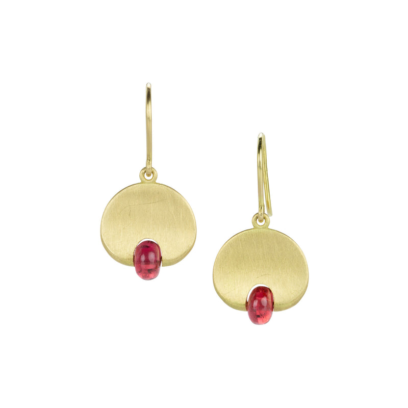 Mallary Marks 18k Red Spinel Lily Pad Earrings | Quadrum Gallery