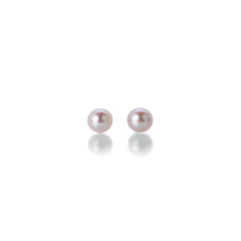 Maria Beaulieu Soft Pink Freshwater Pearl Stud Earrings | Quadrum Gallery
