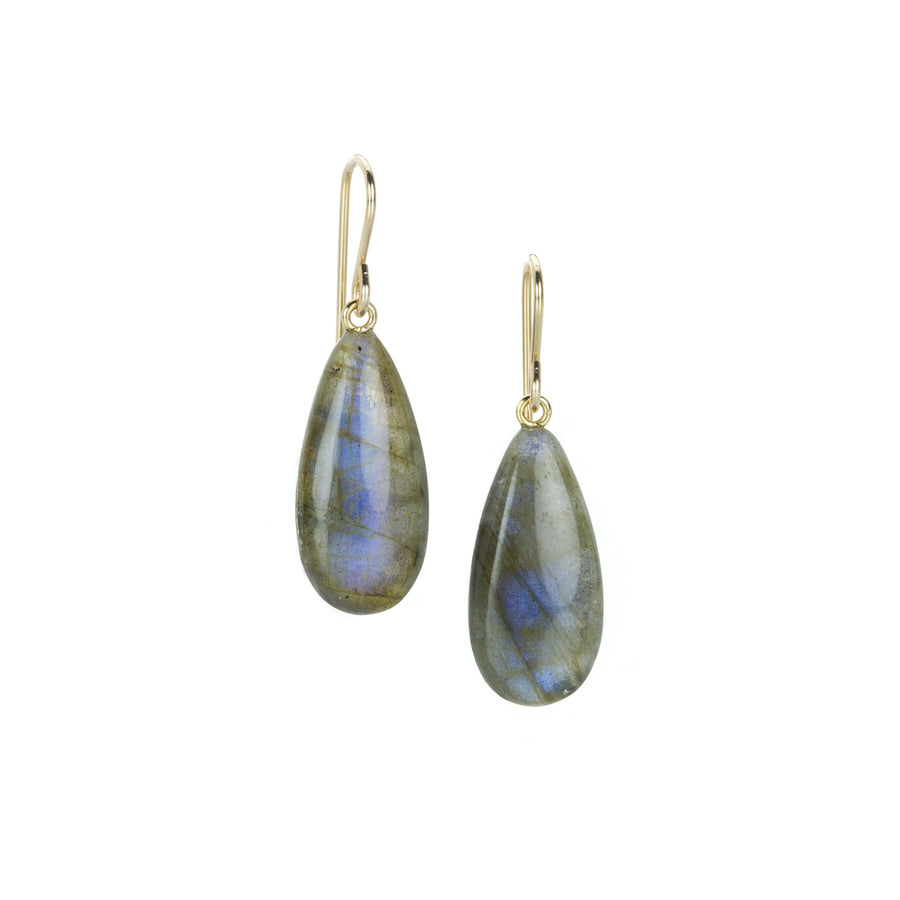 Maria Beaulieu Blue Flash Labradorite Teardrop Earrings | Quadrum Gallery
