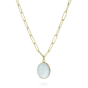 Maria Beaulieu Oval Smooth Aquamarine Pendant (Pendant Only) | Quadrum Gallery