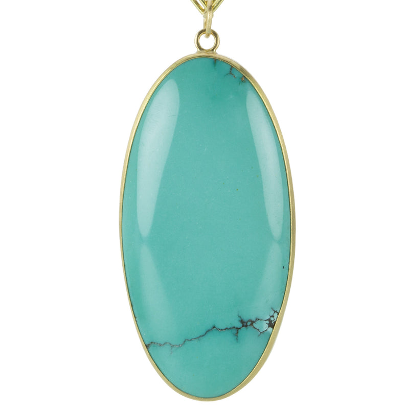 Maria Beaulieu Oval Chinese Turquoise Pendant (Pendant Only) | Quadrum Gallery