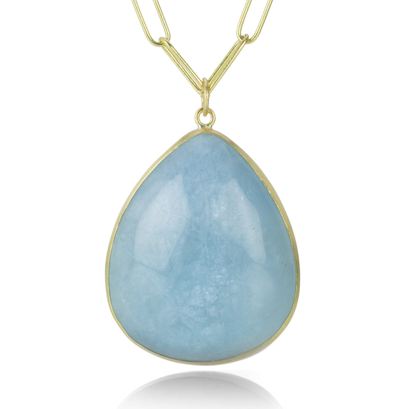 Maria Beaulieu Milky Aquamarine Pendant with Flash (Pendant Only) | Quadrum Gallery