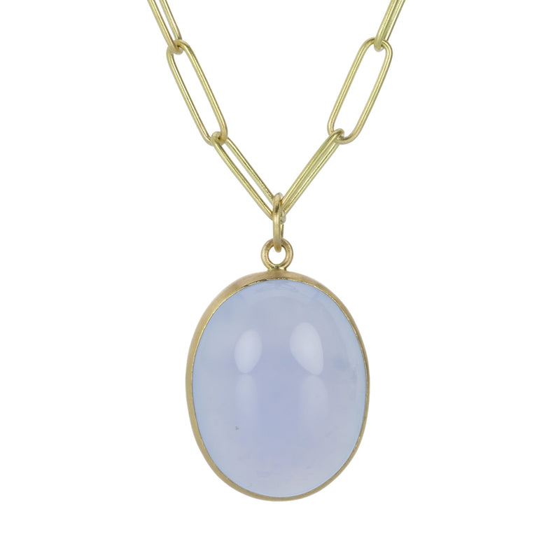 Maria Beaulieu Oval Blue Chalcedony Pendant (Pendant Only) | Quadrum Gallery