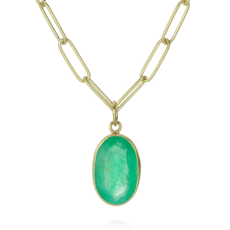 Maria Beaulieu Faceted Oval Emerald Pendant (Pendant Only) | Quadrum Gallery