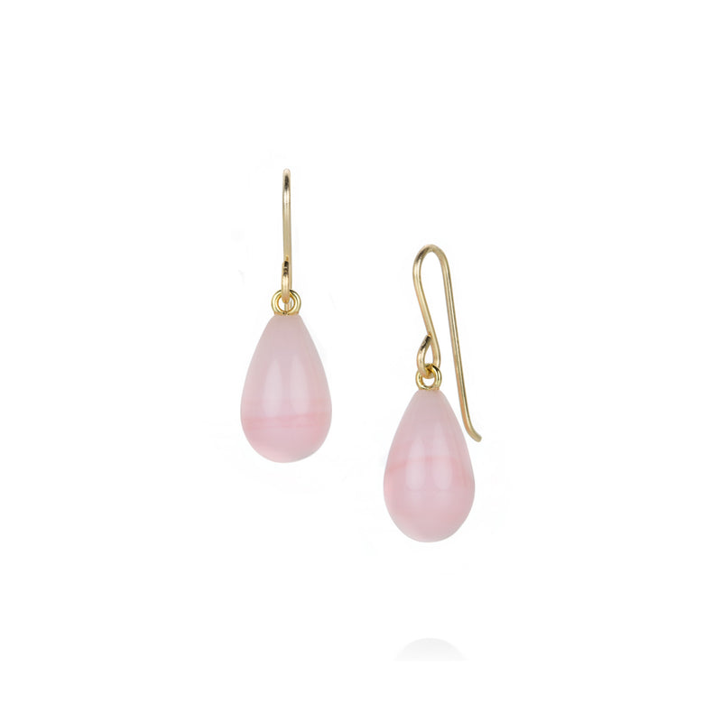 Maria Beaulieu Smooth Pink Opal Teardrop Earrings | Quadrum Gallery