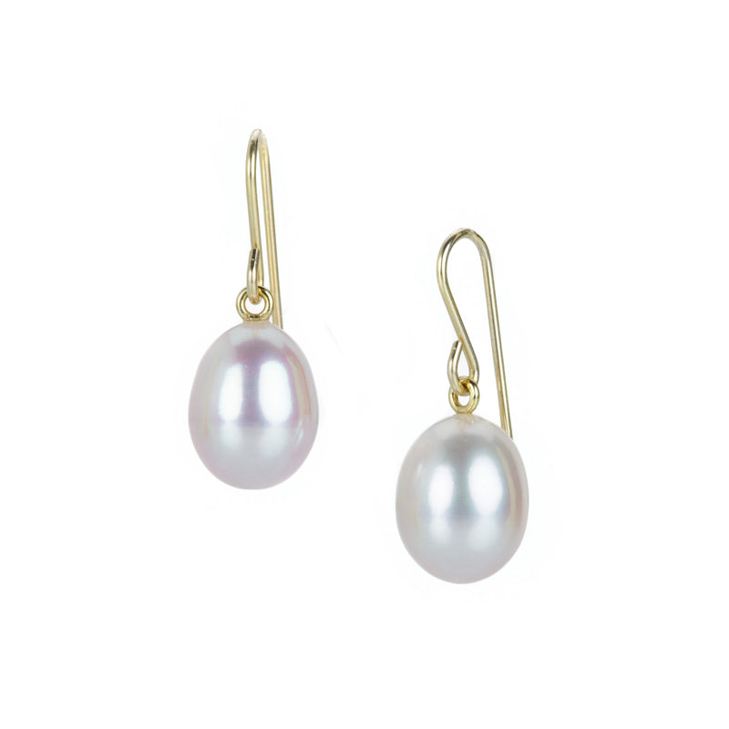Maria Beaulieu Metallic Pink White Freshwater Pearl Earrings | Quadrum Gallery