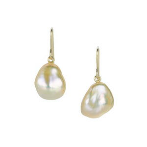Maria Beaulieu Metallic Peachy Baroque Freshwater Pearl Earrings | Quadrum Gallery