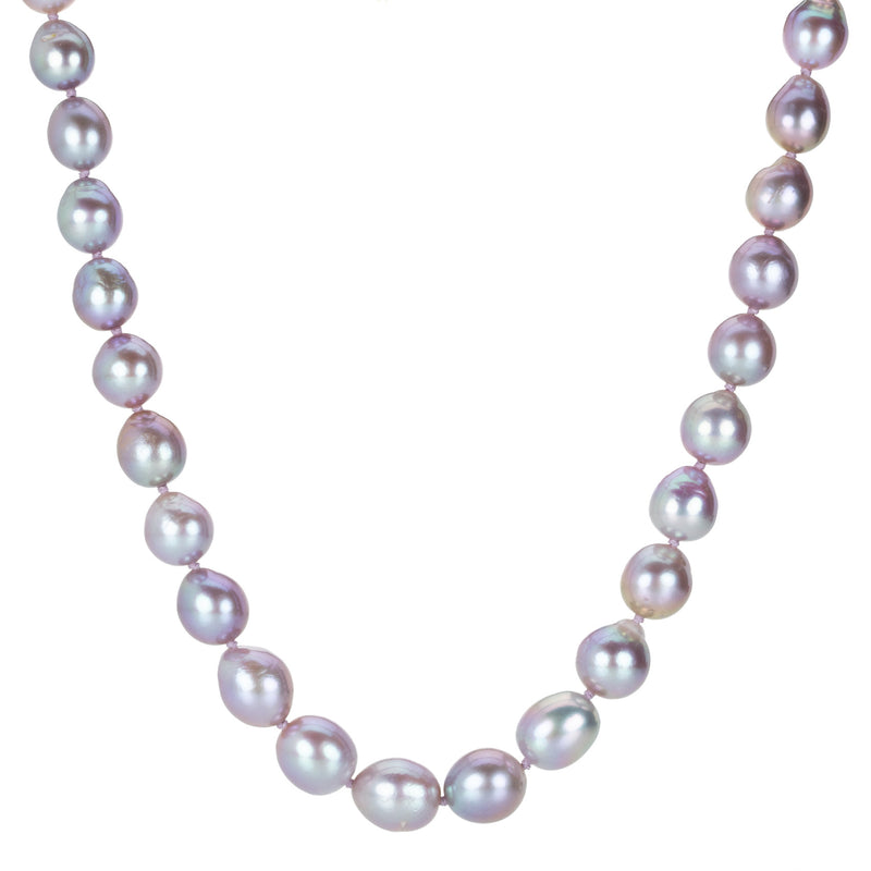 Maria Beaulieu Soft Purple Metallic Freshwater Pearl Necklace | Quadrum Gallery