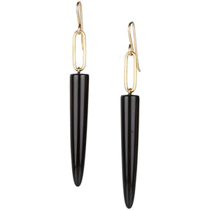 Maria Beaulieu Wyoming Black Jade Drop Earrings | Quadrum Gallery