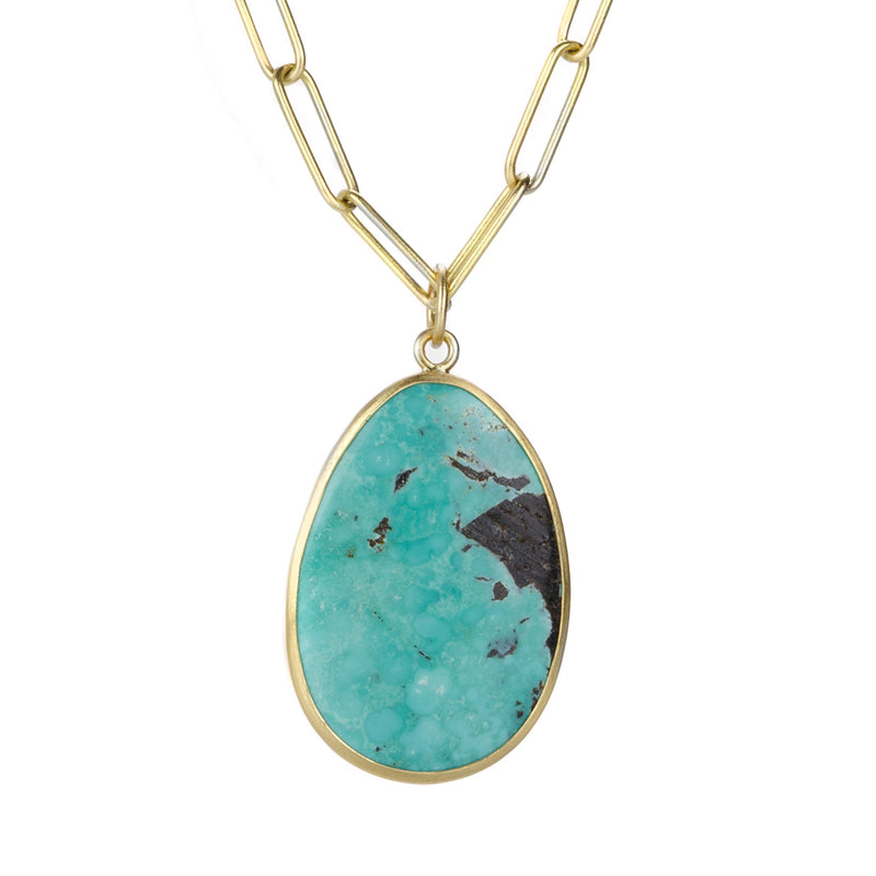 Maria Beaulieu Chinese Turquoise Cabochon Pendant (Pendant Only) | Quadrum Gallery
