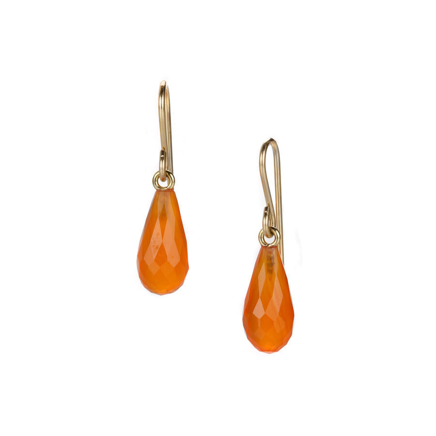 Maria Beaulieu 18k Faceted Carnelian Drop Earrings | Quadrum Gallery