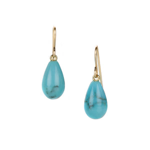 Maria Beaulieu Teardrop Shaped Turquoise Earrings | Quadrum Gallery