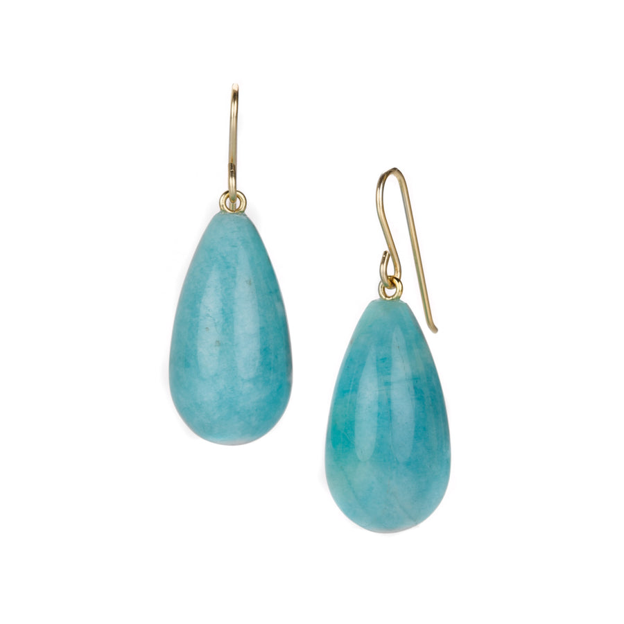 Maria Beaulieu Smooth Amazonite Teardrop Earrings | Quadrum Gallery