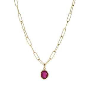 Maria Beaulieu Faceted Oval Ruby Pendant (Pendant Only) | Quadrum Gallery