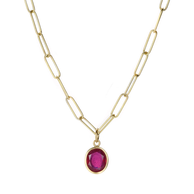 Maria Beaulieu Faceted Oval Ruby Pendant (Pendant Only) | Quadrum Gallery