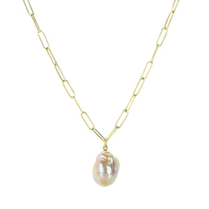 Maria Beaulieu Metallic Apricot Pink Pearl Pendant (Pendant Only) | Quadrum Gallery