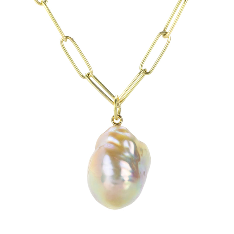 Maria Beaulieu Metallic Apricot Pink Pearl Pendant (Pendant Only) | Quadrum Gallery