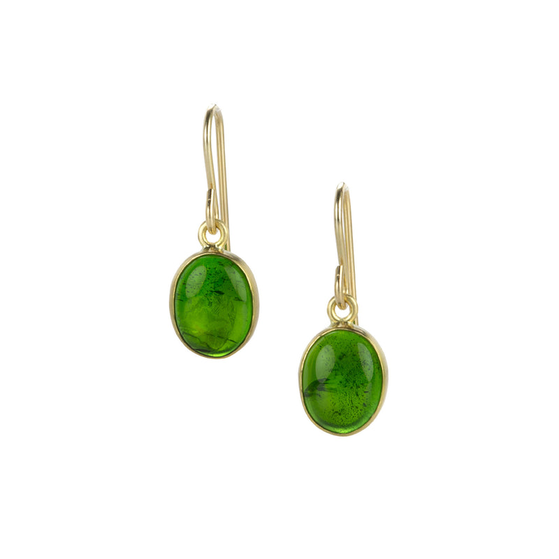 Maria Beaulieu Oval Chrome Diopside Drop Earrings | Quadrum Gallery