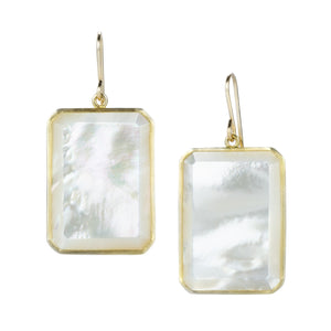 Maria Beaulieu Emerald Cut Mother of Pearl Earrings | Quadrum Gallery