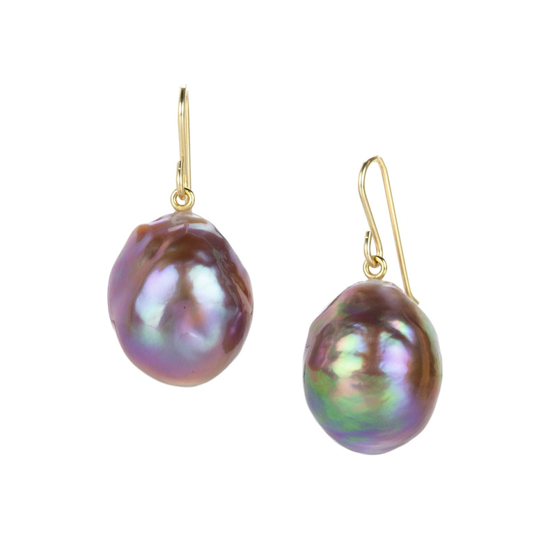 Maria Beaulieu Metallic Purple Ombre Baroque Freshwater Earrings | Quadrum Gallery