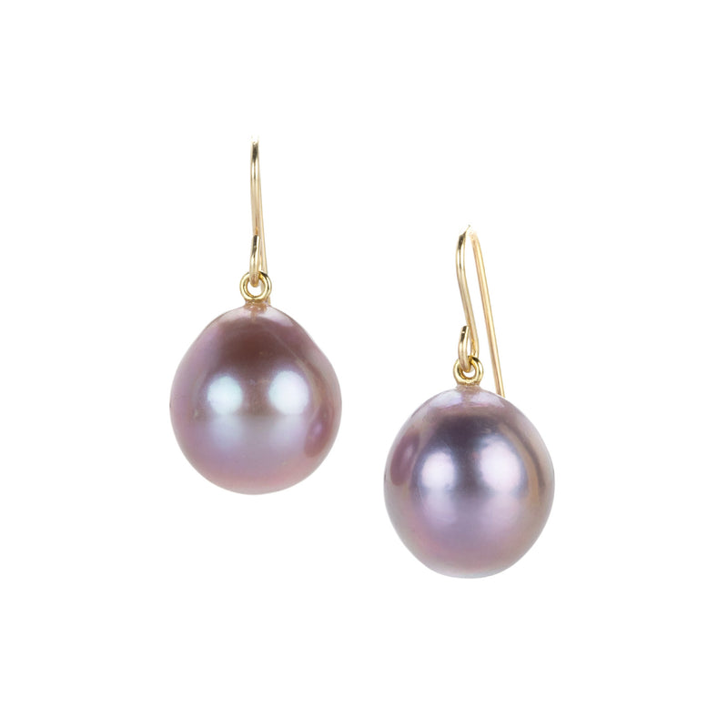 Maria Beaulieu Purple Freshwater Pearl Drop Earrings | Quadrum Gallery