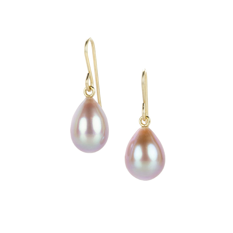Maria Beaulieu Metallic Pink Freshwater Pearl Drop Earrings | Quadrum Gallery