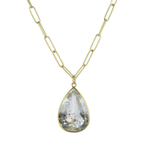 Maria Beaulieu Teardrop Quartz Pendant with Pyrite (Pendant Only) | Quadrum Gallery