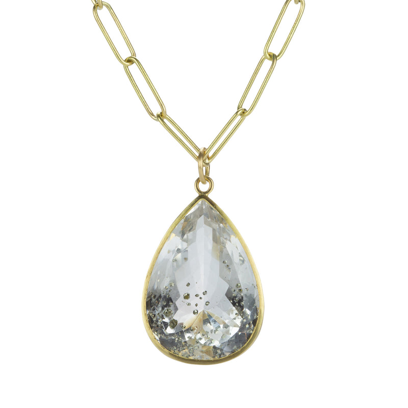 Maria Beaulieu Teardrop Quartz Pendant with Pyrite (Pendant Only) | Quadrum Gallery