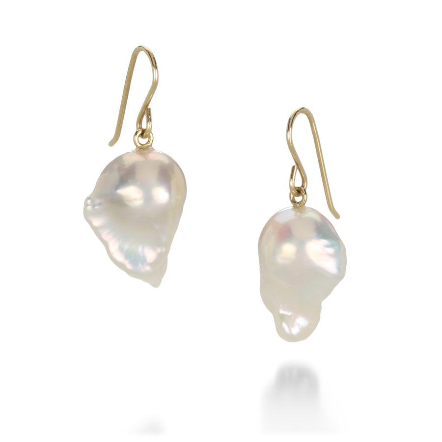 Maria Beaulieu Baroque White Freshwater Pearl Earrings | Quadrum Gallery