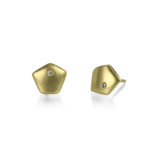 Maria Beaulieu Crown Studs with Diamonds | Quadrum Gallery