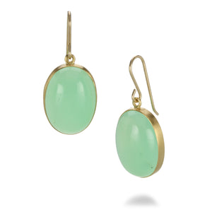 Maria Beaulieu Chrysoprase Cabochon Earrings | Quadrum Gallery